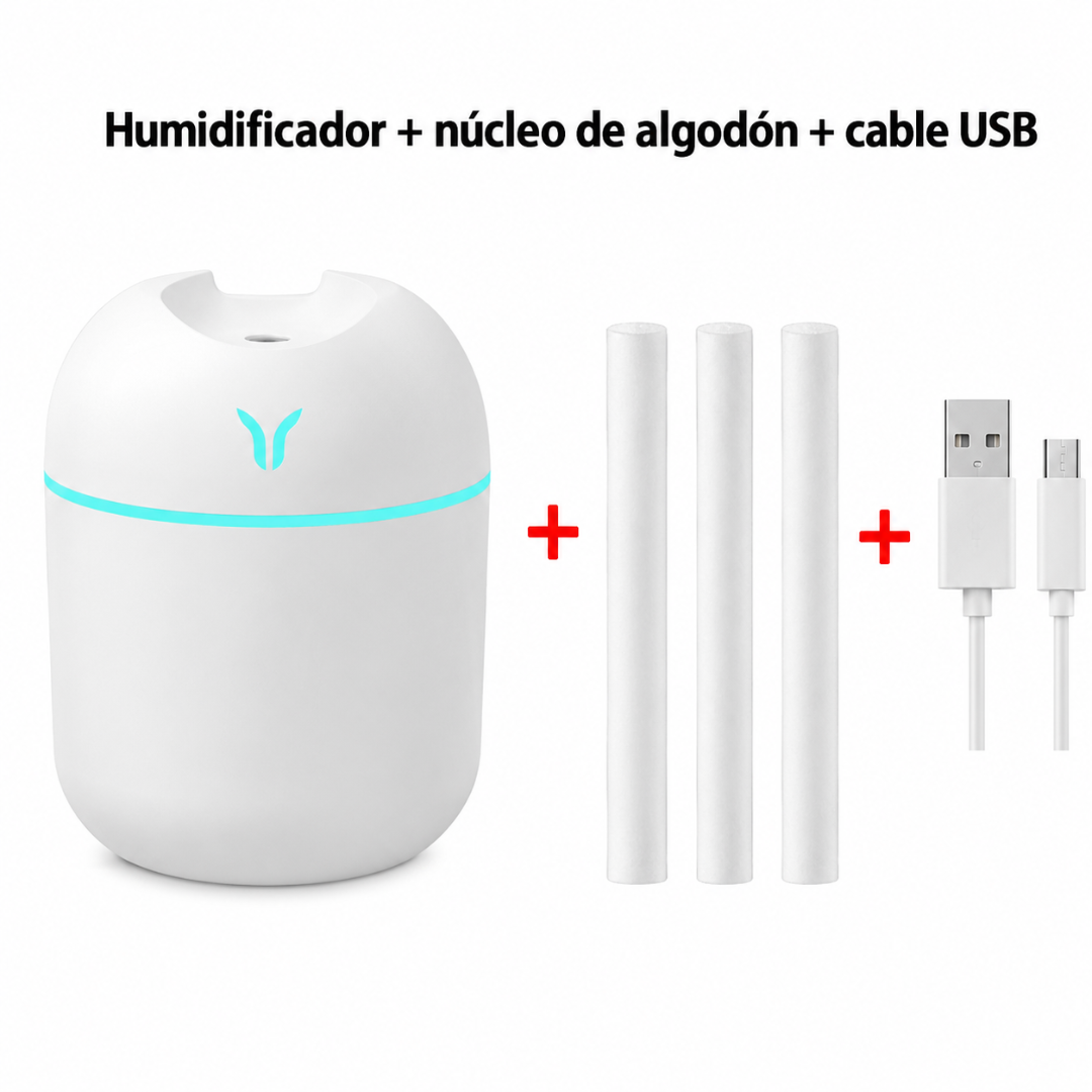 Humidificador de Aire USB 250 ml con Luz LED