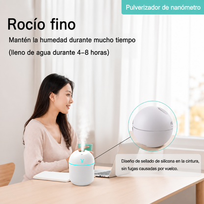 Humidificador de Aire USB 250 ml con Luz LED